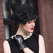 Недорогие Вечеринковые шляпы-Фасцинаторы шляпы лен перо шляпа Bowler  Cloche шляпа солнца цилиндр свадебные повседневные Кентукки скачки день дамы романтическая свадьба принцесса с головным убором головные уборы платья чтобы