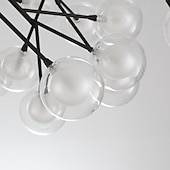 olcso Műhold-27 fényű 75 cm-es csillár led függő könnyű fém üveg sputnik festett felületek művészi földgömb 110-120v 220-240v