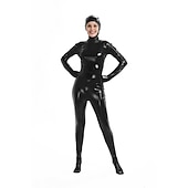 cheap Glossy-Zentai Suits Cosplay Costume Catsuit Carnival Costume Full Body Suit Men's Women's Sex Solid Colored Latex Spandex Lycra Costume for Halloween Carnival Masquerade Adults'