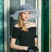 billiga Festhattar-Organza hattar med Rosett 1st Bröllop / Fest / afton Hårbonad