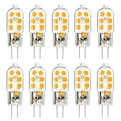 cheap LED Bi-pin Lights-10pcs G4 3W 200-300lm 12LED LED Bi-pin Lights 2835SMD Warm White Cool White Natural White Led Corn Bulb Chandelier Lamp AC 12V