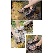 cheap Men&#039;s Sneakers-Men&#039;s Women&#039;s Black and Blue Barefoot Perforated Slip-On Water Shoes with Rubber Sole for Comfortable Beach and Water Activities