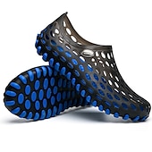 cheap Men&#039;s Sneakers-Men&#039;s Women&#039;s Black and Blue Barefoot Perforated Slip-On Water Shoes with Rubber Sole for Comfortable Beach and Water Activities