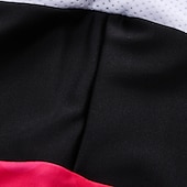 お買い得  婦人服のセット-Malciklo 女性用 長袖 ビブタイツ付きサイクリングジャージー - ホワイト / ブラック プラスサイズ バイク サイクリングタイツ / 洋服セット, 高通気性, 3Dパッド, 速乾性 クールマックス®, ライクラ パッチワーク / 高弾性 / 上級