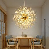 お買い得  グローブデザイン-現代電気メッキグローブシャンデリア花火ヴィンテージペンダントライトリビングルームダイニングルームg9電球ベース