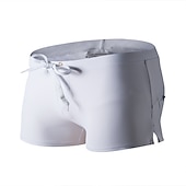 voordelige heren boxer zwembroek-Voor heren Boardshorts Zwemshorts Lange zwembroeken Trekkoord met Mesh-voering Zak met rits Effen Kleur Sneldrogend Comfortabel Feestdagen Zwembad Hawaii Casual / sportief Slank Zwart Wit Lage Taille