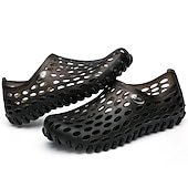 cheap Men&#039;s Sneakers-Men&#039;s Women&#039;s Black and Blue Barefoot Perforated Slip-On Water Shoes with Rubber Sole for Comfortable Beach and Water Activities