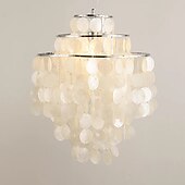 cheap Chandeliers-1-Light 30 cm Chandelier Pendant Light Metal Shell Painted Finishes Modern 110-120V / 220-240V