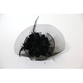 billige Coiffer-fascinators kentucky derby lue fjær / nett / tekstiler blomster / hodeplagg / hodeplagg med hette / blomster 1 stk bryllup / damedag hodeplagg