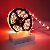 זול פנסי פס עמיד למים-רצועת led רצועת 2 מטר עמיד למים רצועות תאורה LED rgb טיקטוק רצועת תא סוללה aa תיבת סוללה מיני בקר 3 מפתחות מופעל על סוללה רב צבעים
