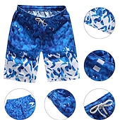 billiga boxersimbyxor för män-Herr Badshorts Boardshorts Lättvikt Snabb tork Underdelar Snörning Med fickor Simmning Surfing Strand Vattensport Tryckt Vår Sommar Höst