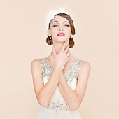 voordelige Fascinators-Hoofdbedekking Net Voile Hoed Bruiloft Casual Thee Feest Valentijnsdag Paard Race Retro Romantisch Klassiek Met Tulle Gezicht Voile Hoofdband Hoofdbedekking jurk om indruk te maken Race Dag Jurk