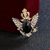 levne Špendlíky a brože-Pánské Kubický zirkon Brože Retro Stylové Elegantní Módní Bristké Brož Šperky Modrá Černá Pro Svatební Dovolená