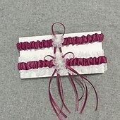 voordelige Bruiloftskousenbanden-Kant Klassieke sieraden / Vintage-stijl Bruiloft kousenband Met Strik / Elastiek Kousenbanden Bruiloft / Feesten &amp; Uitgaan