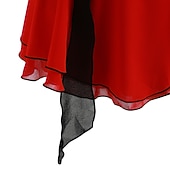 preiswerte Eiskunstlaufkleider-Eiskunstlaufkleid Damen Mädchen Eislaufen Kleider Austattungen Yan-pink  Violett Wie im Bild Patchwork Asymmetrischer Saum Gitter Spandex Hochelastisch Praxis Professionell Wettbewerb