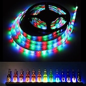 זול שלט רחוק-3x5m 49ft LED רצועת אורות מסיבת חג המולד טלוויזיה תאורה אחורית תפאורה 900 2835smd rgb גמיש ir 44key שלט רחוק 1 עד 3 מחבר כבל דבק עצמי שינוי צבע