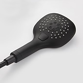 abordables Douches de plafond de luxe-Ensemble de robinets de douche noir mat de 16 pouces, système de douche dissimulé à effet de pluie en laiton massif avec 3 fonctions, ensemble combiné de douche à main monté au plafond avec corps de valve et garniture