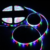 זול שלט רחוק-3x5m 49ft LED רצועת אורות מסיבת חג המולד טלוויזיה תאורה אחורית תפאורה 900 2835smd rgb גמיש ir 44key שלט רחוק 1 עד 3 מחבר כבל דבק עצמי שינוי צבע