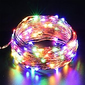 cheap USB String Lights-10m String Lights 100 LEDs 1pc Warm White Cold White Multi Color Waterproof Party Decorative USB Powered