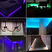 economico strisce luminose impermeabili-zdm 10 metri strisce luminose flessibili a led impermeabili 180x5050 led smd rgb con controller a chiave ir 44 o kit adattatore 12v