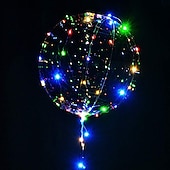 ieftine Acumulatoare-LED balon luminos petrecere nunta decorare decorare bule transparente decorare petrecere ziua de nunta led baloane siruri lumini cadou de Craciun