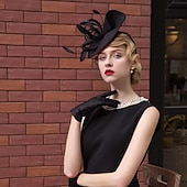 voordelige Fascinators &amp; Hoeden-polyester fascinators kentucky derbyhoed met veer 1pc herfst bruiloft / speciale gelegenheid / feest / avond hoofddeksel