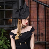 billiga Hattar och fascinators-fascinators polyester kentucky derbyhatt / huvudbonader med fjäder / blommig 1 st bröllop / fest / kväll / teparty headpiece