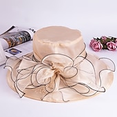 economico Cappelli per feste-Cappelli  Accessori Tulle  Beads  Organza con Perla  Cappello  Ricadute Cascading 1PC All&#039;Aperto  Uso Quotidiano  Corsa Cavalli Headpiece per impressionare Abito da Corsa