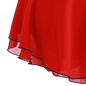 preiswerte Eiskunstlaufkleider-Eiskunstlaufkleid Damen Mädchen Eislaufen Kleider Austattungen Yan-pink  Violett Wie im Bild Patchwork Asymmetrischer Saum Gitter Spandex Hochelastisch Praxis Professionell Wettbewerb
