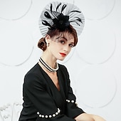 levne Fascinátory-Tyl Klobouk Kentucky Derby / Doplňky do vlasů s Peří 1ks Zvláštní příležitosti / Večírek Přílba