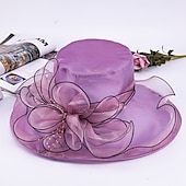 economico Cappelli per feste-Cappelli  Accessori Tulle  Beads  Organza con Perla  Cappello  Ricadute Cascading 1PC All&#039;Aperto  Uso Quotidiano  Corsa Cavalli Headpiece per impressionare Abito da Corsa