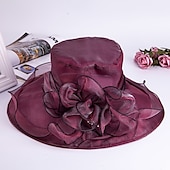 economico Cappelli per feste-Cappelli  Accessori Tulle  Beads  Organza con Perla  Cappello  Ricadute Cascading 1PC All&#039;Aperto  Uso Quotidiano  Corsa Cavalli Headpiece per impressionare Abito da Corsa