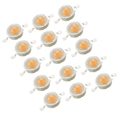 economico Lampadine-15 pezzi chip led ad alta potenza 3w bianco caldo (3000k-3500k/600ma-700ma/dc 3v-3.4v/3 watt) intensità super luminosa smd cob componenti emettitore di luce diodo 3 w lampadina perline lampada illuminazione fai da te