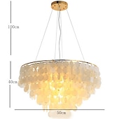economico Lampadari-Lampadario 4 luci 50 cm scocca in metallo finiture verniciate moderno 110-120v / 220-240v