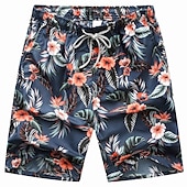 billiga boxersimbyxor för män-Herr Badshorts Boardshorts Lättvikt Snabb tork Underdelar Snörning Med fickor Simmning Surfing Strand Vattensport Tryckt Vår Sommar Höst