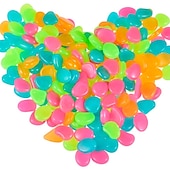 cheap Statues-1pack Glow in the Dark Garden Pebbles For Sidewalk Garden Terrace Lawn Garden Patio Fish Tank Aquarium Decoration Glow Stone