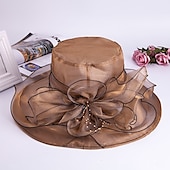 economico Cappelli per feste-Cappelli  Accessori Tulle  Beads  Organza con Perla  Cappello  Ricadute Cascading 1PC All&#039;Aperto  Uso Quotidiano  Corsa Cavalli Headpiece per impressionare Abito da Corsa
