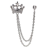 economico Spille e fermagli-Per uomo Zircone cubico Spille Alla moda Collegamento / catena Elegante Di tendenza Formale Spilla Gioielli Argento Oro Per Quotidiano Evento