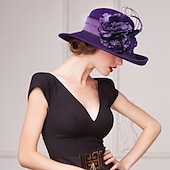 economico Cappelli da Festa-Cappelli di lana con fiore 1PC casual Kentucky corsa di cavalli copricapo Melbourne Cup cappelli copricapo per impressionare Dress Day