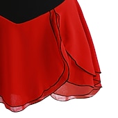 preiswerte Eiskunstlaufkleider-Eiskunstlaufkleid Damen Mädchen Eislaufen Kleider Austattungen Yan-pink  Violett Wie im Bild Patchwork Asymmetrischer Saum Gitter Spandex Hochelastisch Praxis Professionell Wettbewerb