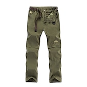 economico Pantaloni e pantaloncini-Per uomo Pantaloni convertibili Pantaloni da escursione Estate Esterno Impermeabile Traspirante Asciugatura rapida Multi Pocket Pantalone / Sovrapantaloni Pantaloni Vita elastica Verde militare Cachi