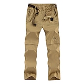 economico Pantaloni e pantaloncini-Per uomo Pantaloni convertibili Pantaloni da escursione Estate Esterno Impermeabile Traspirante Asciugatura rapida Multi Pocket Pantalone / Sovrapantaloni Pantaloni Vita elastica Verde militare Cachi