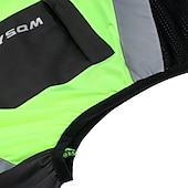 voordelige Herenjassen &amp; Gilets-WOSAWE Voor heren Wielrenvest Mouwloos Bergracen Wegwielrennen Marine Zwart Groen Fietsen Ves / Mouwloos Shirt Winddicht Reflecterende strips Achterzak Sport Effen Kleur Kleding / Gevorderd / Rekbaar