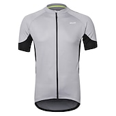 cheap Women's Jerseys-Men's Cycling Jersey Solid Color Short Sleeve Bike Jersey with 3 Rear Pockets Mountain Bike MTB Road Bike Cycling Breathability Reflective Strips Back Pocket Ultra Light Fabric Sports Dark Grey White