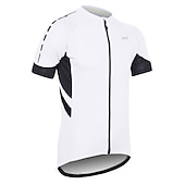 cheap Women's Jerseys-Men's Cycling Jersey Solid Color Short Sleeve Bike Jersey with 3 Rear Pockets Mountain Bike MTB Road Bike Cycling Breathability Reflective Strips Back Pocket Ultra Light Fabric Sports Dark Grey White