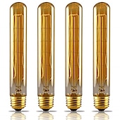 cheap Incandescent Bulbs-5pcs T9/T185 40W Vintage Edison Light Bulbs Antique Incandescent Bulb E26 E27 Tubular Bulb Nostalgic Tungsten Filament Golden Tinted Glass for Industrial Wall Sconces Pendant Lighting 220-240V