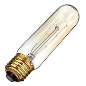 cheap Incandescent Bulbs-5pcs T9/T185 40W Vintage Edison Light Bulbs Antique Incandescent Bulb E26 E27 Tubular Bulb Nostalgic Tungsten Filament Golden Tinted Glass for Industrial Wall Sconces Pendant Lighting 220-240V