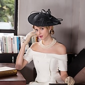 billige Fascinatorer og hatter-Linfrø / Strass / Fjær Kentucky Derby-hatt / fascinators / Hatter med Blomster 1 stk Bryllup / Spesiell Leilighet / Te Fest Hodeplagg