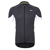 cheap Women's Jerseys-Men's Cycling Jersey Solid Color Short Sleeve Bike Jersey with 3 Rear Pockets Mountain Bike MTB Road Bike Cycling Breathability Reflective Strips Back Pocket Ultra Light Fabric Sports Dark Grey White
