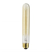 cheap Incandescent Bulbs-5pcs T9/T185 40W Vintage Edison Light Bulbs Antique Incandescent Bulb E26 E27 Tubular Bulb Nostalgic Tungsten Filament Golden Tinted Glass for Industrial Wall Sconces Pendant Lighting 220-240V
